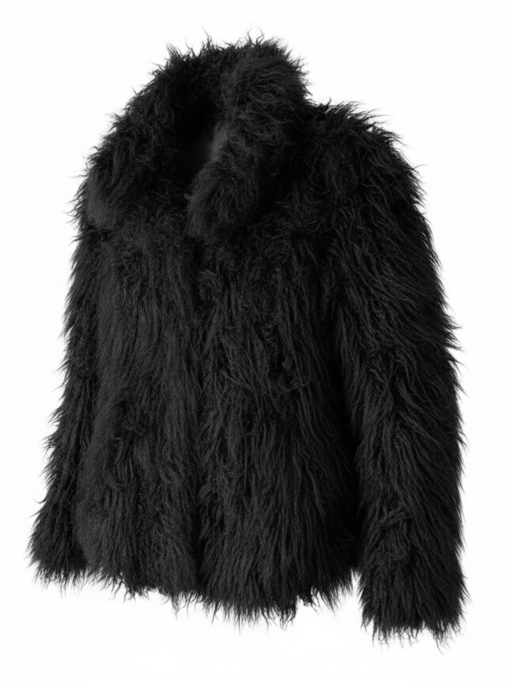 Bailey 44 Black Mongolian Fur Jacket